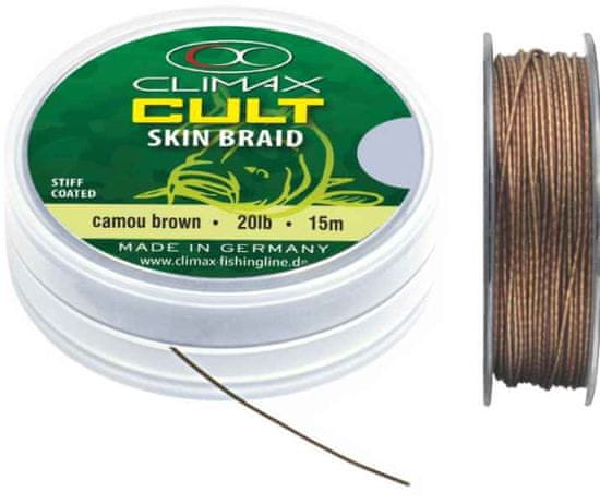 Climax šňůra 15m - SKIN Braid-Camou Brown 20lb