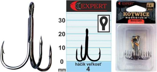 Expert Trojháček s protihrotem 1213 černý č.4 6ks