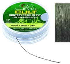 Climax šňůra-HUNTERS BRAID HEAVY-Weed-20lb/9,1kg/20m