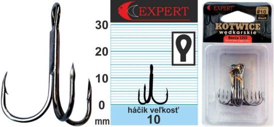 Expert Trojháček s protihrotem 1213 černý č.10 7ks