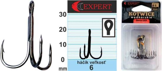 Expert Trojháček s protihrotem 1213 černý č.6 6ks