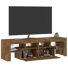 Vidaxl TV skříňka s LED osvětlením kouřový dub 140 x 36,5 x 40 cm