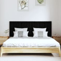 Greatstore Nástěnné čelo postele černé 166x3x60 cm masivní borové dřevo