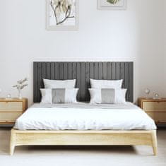 Vidaxl Nástěnné čelo postele šedé 147 x 3 x 60 cm masivní borové dřevo