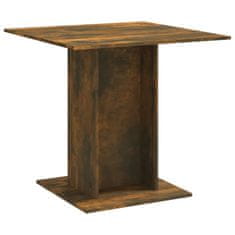 Greatstore Jídelní stůl kouřový dub 80 x 80 x 75 cm kompozitní dřevo