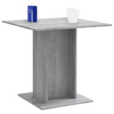 Vidaxl Jídelní stůl šedý sonoma 80 x 80 x 75 cm kompozitní dřevo