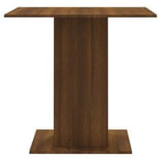 Vidaxl Jídelní stůl hnědý dub 80 x 80 x 75 cm kompozitní dřevo