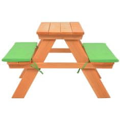 Petromila Dětský piknikový stůl s lavičkami 89 x 79 x 50 cm masivní jedle