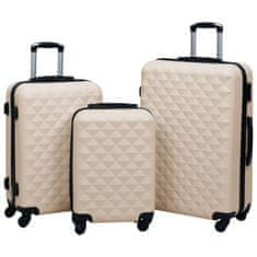 Vidaxl VidaXL Hard Trolley Kufr Set 3 kusy Gold ABS