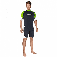 Mares Pánské lycrové triko RASHGUARD LOOSE FIT, krátký rukáv černá/zelená XL