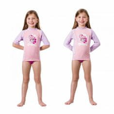 Mares Dětské lycrové triko RASHGUARD KID - GIRL růžová L (5/6 let) kr. rukáv