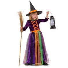 funny fashion Dětský kostým Čarodějnice barevná 140