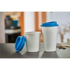 Elasto Kelímek na kávu "Premium", upcycling, Bílá/Oceánská modř