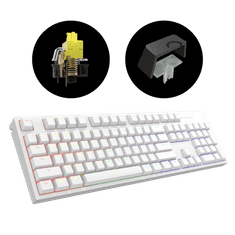 Dark Project Klávesnice One KD104A White, Yellow Switch, US