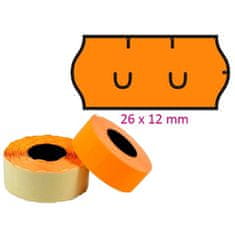 Etiketa UNI 26x12 oranžová - 3 balení