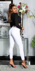 Amiatex Dámské jeans 85959, bílá, 36