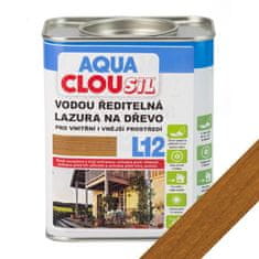 Clou Vodou ředitelná lazura L12 AQUA CLOUsil, č.4 ořech, ekologicky nezávadná lazura na dřevo, vhodná pro interiér i exteriér, chrání dřevo po dlouhou dobu před vlhkostí i UV zářením., 2,5 l