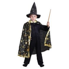 Rappa Dětský kostým kouzelnický plášť černý