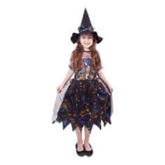 Rappa Dětský kostým čarodějnice barevná/Halloween (M)