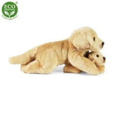 Rappa Plyšový pes labrador s mládětem ležící 25 cm ECO-FRIENDLY