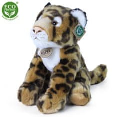 Rappa Plyšový leopard sedící 30 cm ECO-FRIENDLY