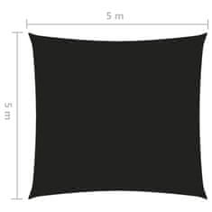 Greatstore Stínící plachta oxfordská látka čtvercová 5 x 5 m černá