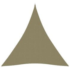 Greatstore Stínící plachta oxfordská látka trojúhelníková 5x7x7 m béžová