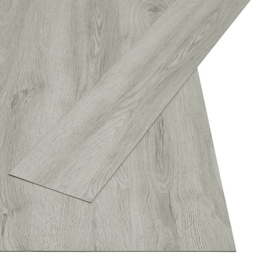 Vidaxl Samolepící podlahová prkna 4,46 m2 3 mm PVC světle šedá