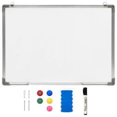 shumee VidaXL Magnetic Dry Erase Board, bílá, 90x60 cm, ocel