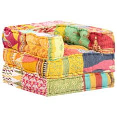 Greatstore Modulární pouf patchwork textil