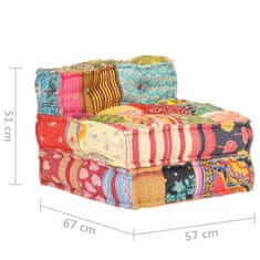 Vidaxl Modulární pouf patchwork textil