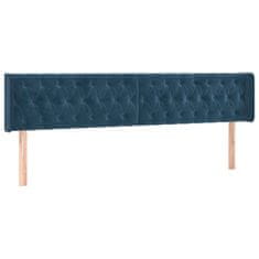 Vidaxl Box spring postel s matrací tmavě modrá 180x200 cm samet