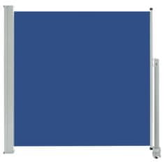 Greatstore Zatahovací boční markýza / zástěna na terasu 160 x 300 cm modrá