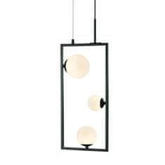 ACA ACA Lighting závěsné svítidlo 3XG9 QUADRO černá kov plus bílá 25X12X120CM OD91253PB