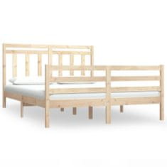 shumee Rám postele masivní dřevo 140 x 190 cm