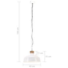 Vidaxl Industriální závěsné svítidlo 42 cm bílé E27