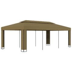 Vidaxl Altán s dvojitou střechou 3 x 6 m taupe 180 g/m²