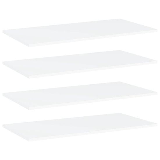 Vidaxl Police na knihy 4 ks bílé 80 x 40 x 1,5 cm kompozitní dřevo