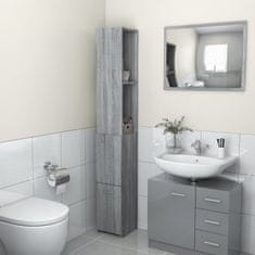 Vidaxl Koupelnová skříňka šedá sonoma 25x25x170 cm kompozitní dřevo