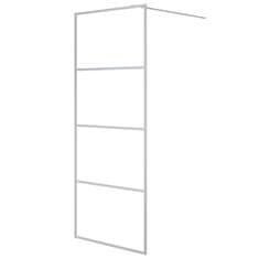 Greatstore Sprchová zástěna walk-in stříbrná 80 x 195 cm čiré ESG sklo