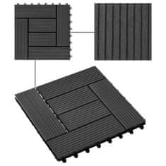 Vidaxl Terasové dlaždice z dřevoplastu 11 ks 30 x 30 cm 1 m2 černé
