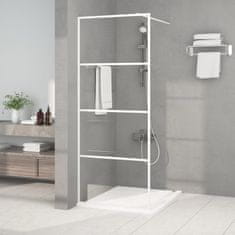 Greatstore Sprchová zástěna walk-in bílá 80 x 195 cm čiré ESG sklo