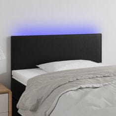 Greatstore Čelo postele s LED černé 80 x 5 x 78/88 cm umělá kůže