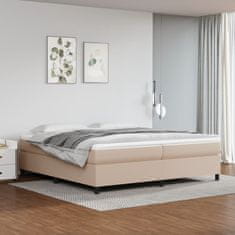 Vidaxl Box spring postel cappuccino 200 x 200 cm umělá kůže