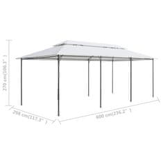 Vidaxl Zahradní altán se závěsy 600 x 298 x 270 cm bílý 180 g/m²