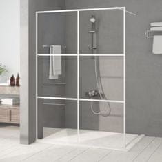 Greatstore Sprchová zástěna walk-in bílá 140 x 195 cm čiré ESG sklo