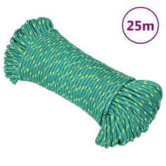 Vidaxl Lodní lano zelené 3 mm 25 m polypropylen
