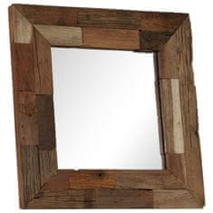 Greatstore Zrcadlo masivní recyklované dřevo 50 x 50 cm