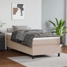 Greatstore Box spring postel cappuccino 90 x 200 cm umělá kůže