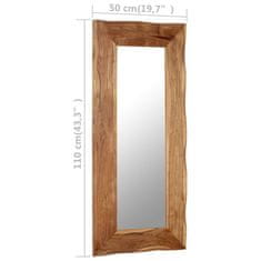 Greatstore Kosmetické zrcadlo 50 x 110 cm masivní akáciové dřevo